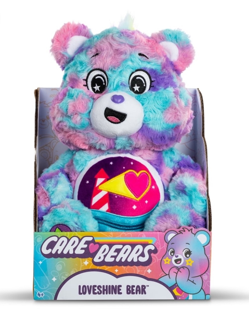 Care Bears LoveShine Bear Plush - Pink, Purple, Teal